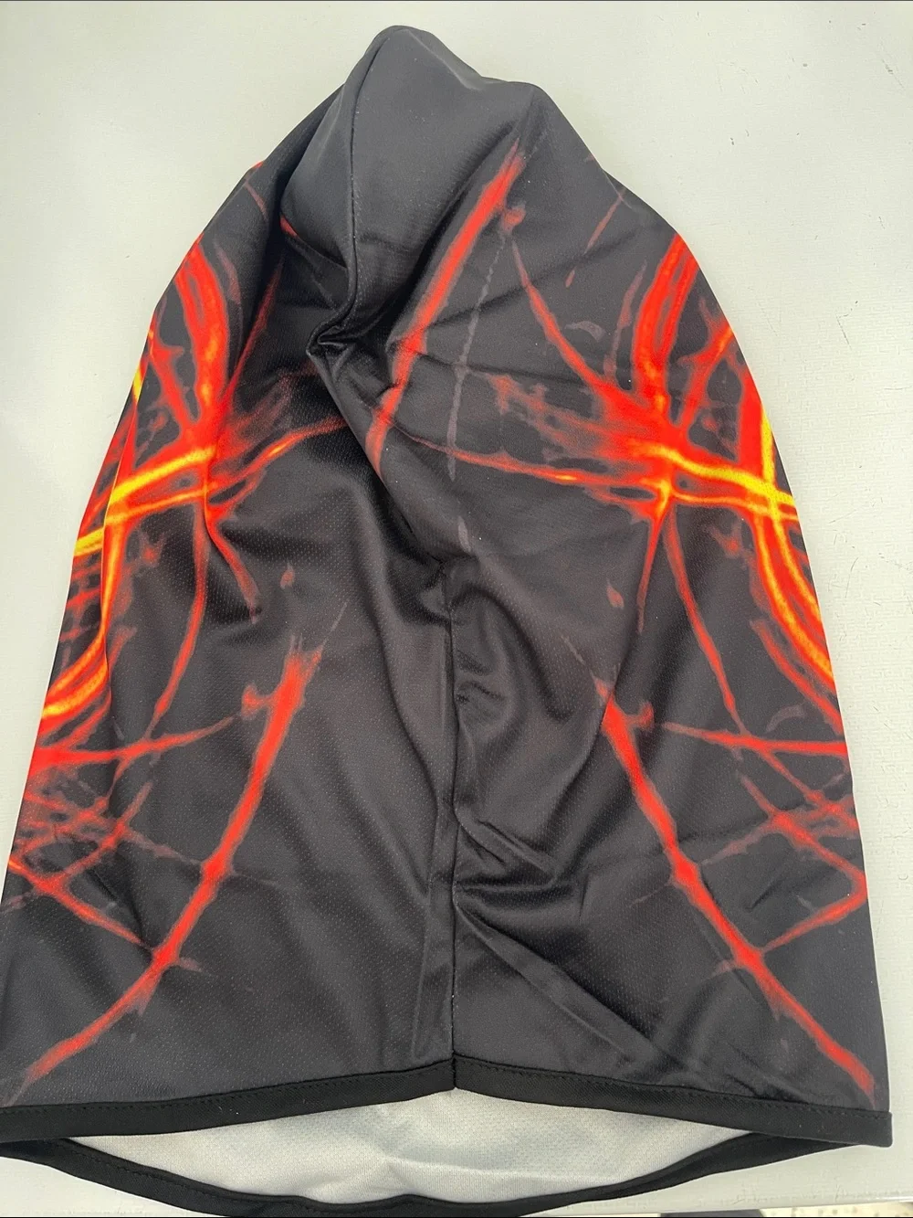 Unbranded Men's Skull Flame Balaclava Face Mask in Black and Red